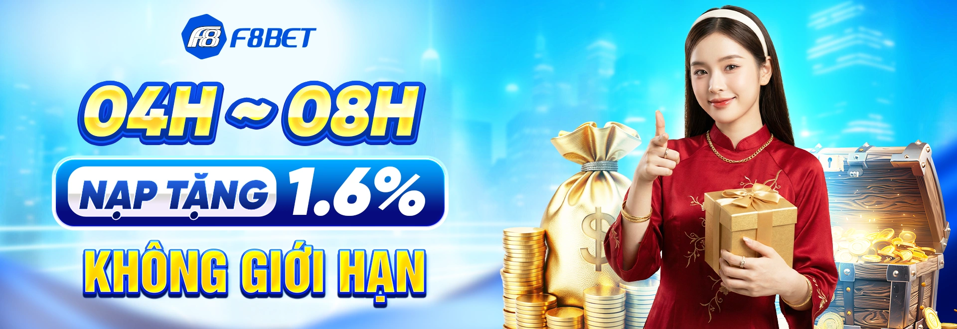 f8bet banner 04h - 08h nạp tặng không giới hạn